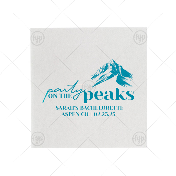 Party On The Peaks Napkin Petite Cocktail Napkin (Foil)