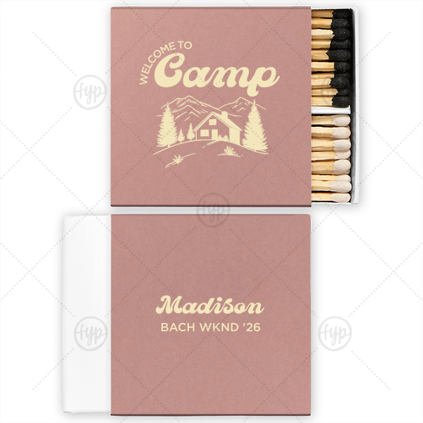 Welcome to Camp Bachelorette Matchbox Two-Chamber Matchbox (Foil)