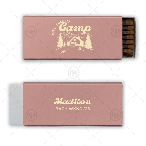 Welcome to Camp Bachelorette Matchbox Cigar Matchbox (Foil)