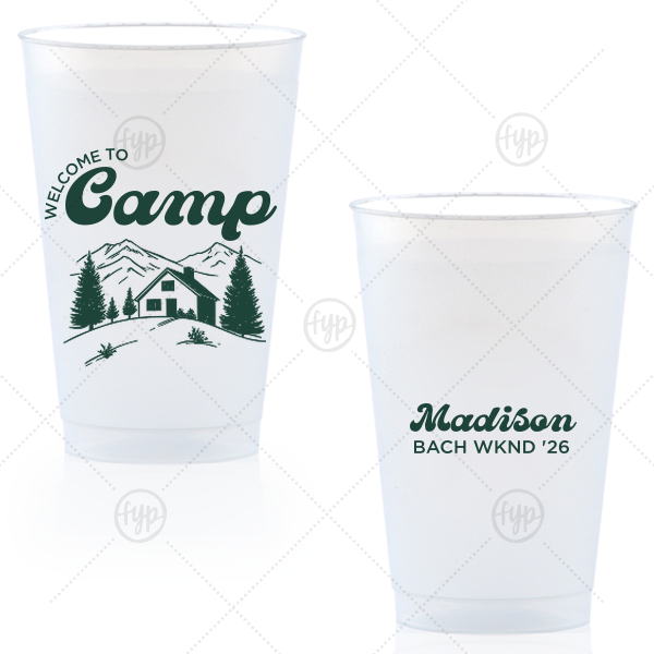 Welcome to Camp Bachelorette Cup 14-oz. Frosted Cup (Ink)
