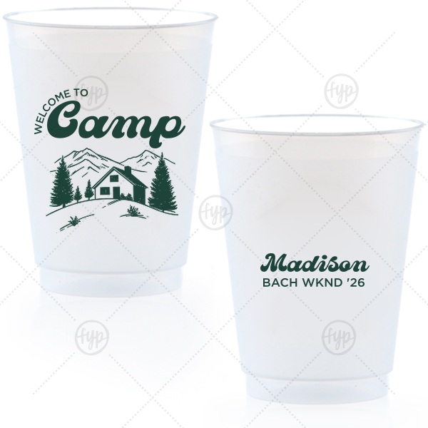 Welcome to Camp Bachelorette Cup 16-oz. Frosted Cup (Ink)