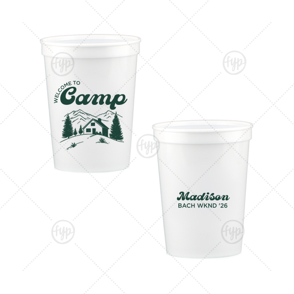 Welcome to Camp Bachelorette Cup 12-oz. Stadium Cup (Ink)