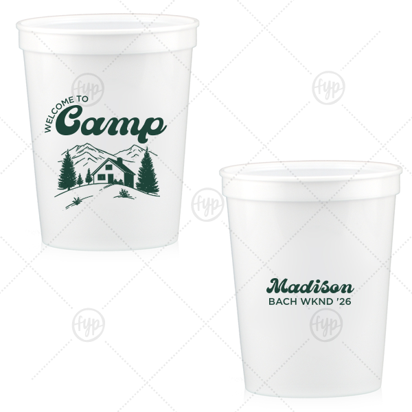 Welcome to Camp Bachelorette Cup 16-oz. Stadium Cup (Ink)