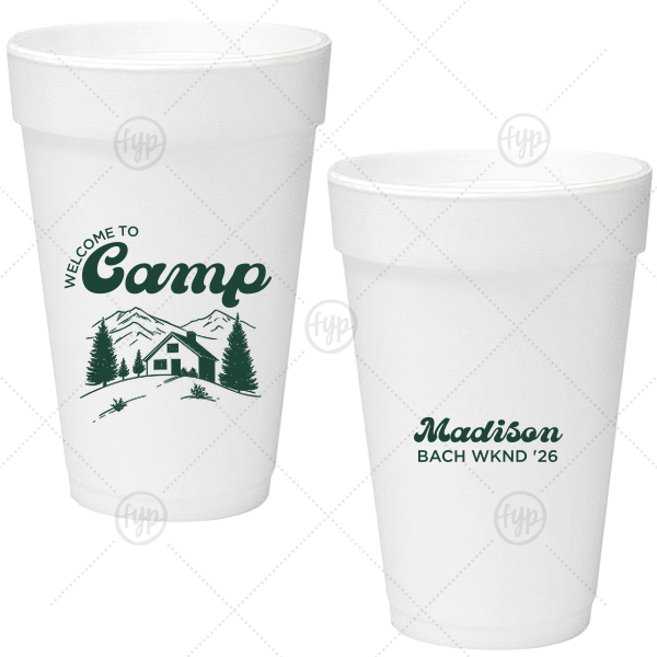 Welcome to Camp Bachelorette Cup 16-oz. Styrofoam Cup (Ink) 