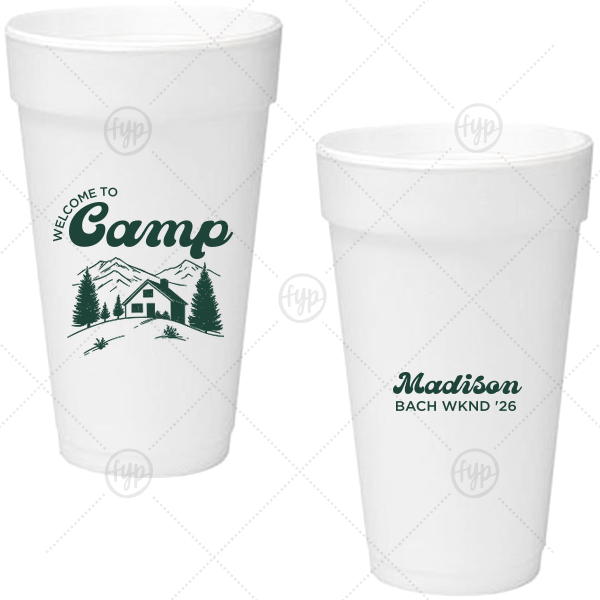 Welcome to Camp Bachelorette Cup 20-oz. Styrofoam Cup (Ink) 