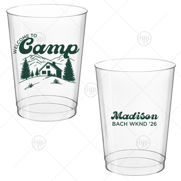 Welcome to Camp Bachelorette Cup 10-oz. Hard Plastic Cup (Ink)