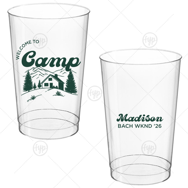 Welcome to Camp Bachelorette Cup 12-oz. Hard Plastic Cup (Ink)