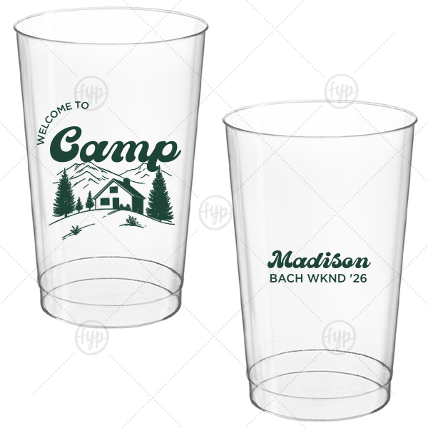 Welcome to Camp Bachelorette Cup 14-oz. Hard Plastic Cup (Ink)