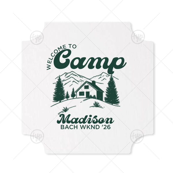 Welcome to Camp Bachelorette Coaster Modern Coaster (Foil)