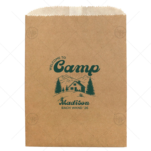 Welcome to Camp Bachelorette Gift Bag Cookie Bag (Foil)