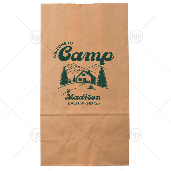 Welcome to Camp Bachelorette Gift Bag Popcorn Bag (Foil)