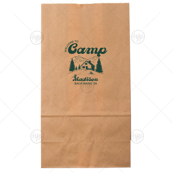 Welcome to Camp Bachelorette Gift Bag Lunch Bag (Foil)