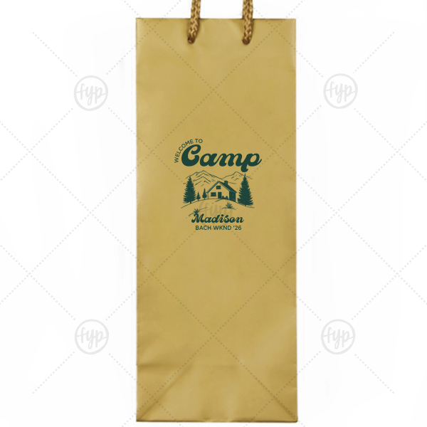 Welcome to Camp Bachelorette Gift Bag Classic Wine Bag (Foil)