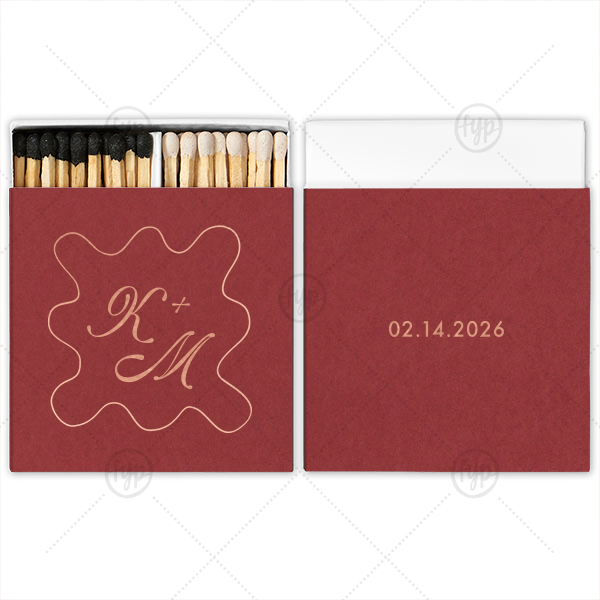 Chic Initials Matchbox Two-Chamber Matchbox (Foil)