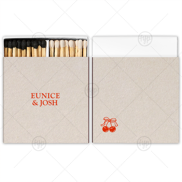 Cherry Pair Matchbox Two-Chamber Matchbox (Foil)