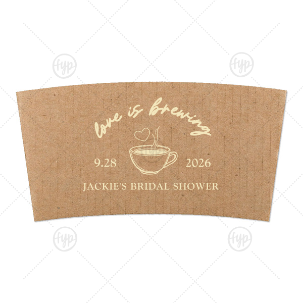 Love Is Brewing Coffee Sleeve 10-20-oz. Coffee Sleeve (Foil)
