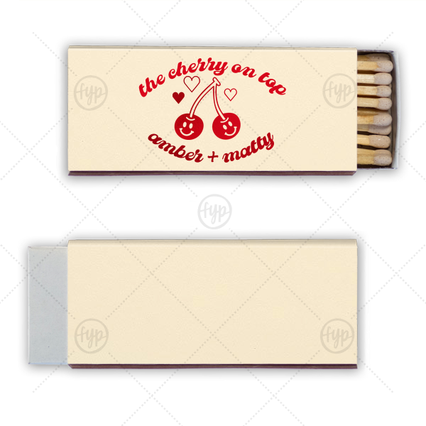 Cherry On Top Matchbox Candle Matchbox (Foil)