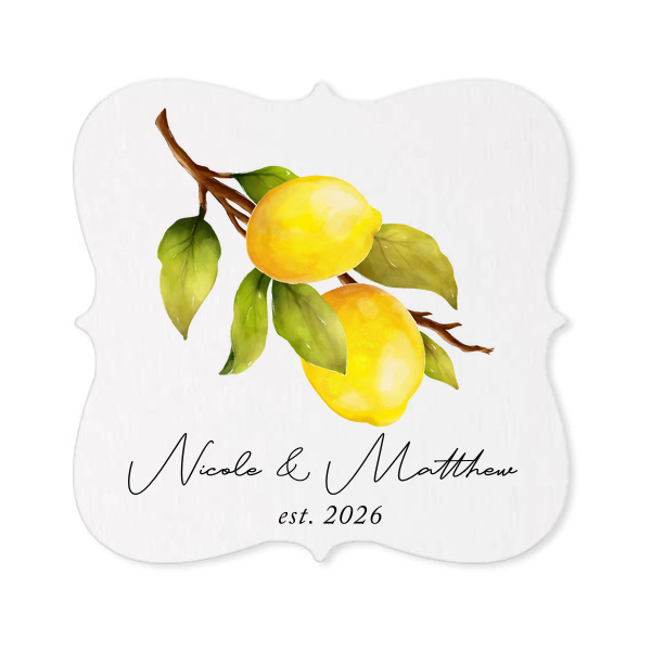 Classic Italian Wedding Lemon Coasters Fancy Coaster (Photo)