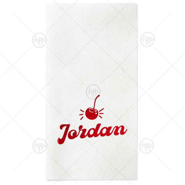 Happy Cherry Napkin Paper Guest Towel (Foil)