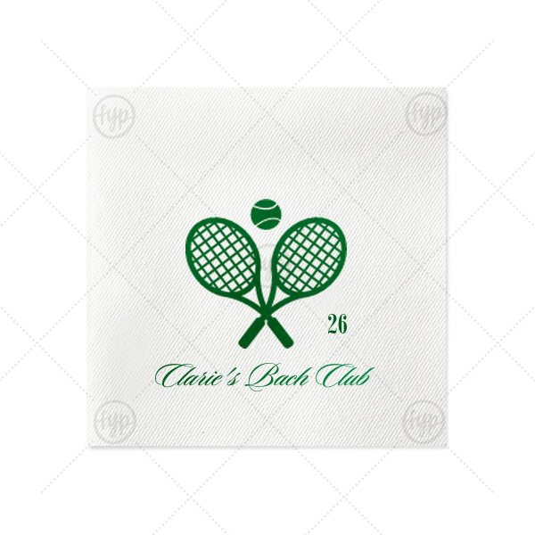 Cocktails & Tennis Napkin Large Print Cocktail Napkins