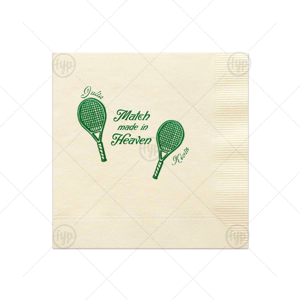 Match Made in Heaven Tennis Napkin Luncheon Napkin (Foil)