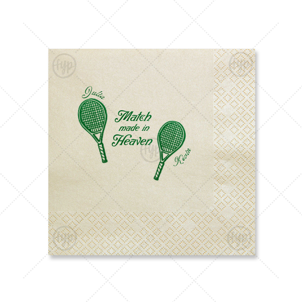 Match Made in Heaven Tennis Napkin Luncheon Napkin (Foil)