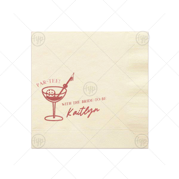 Par-Tee Bridal Shower Napkin Cocktail Napkin (Foil)