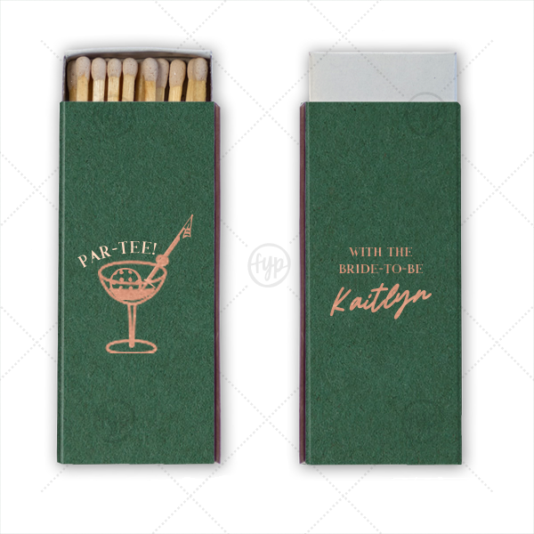 Par-Tee Bridal Shower Matchbox Candle Matchbox (Foil)