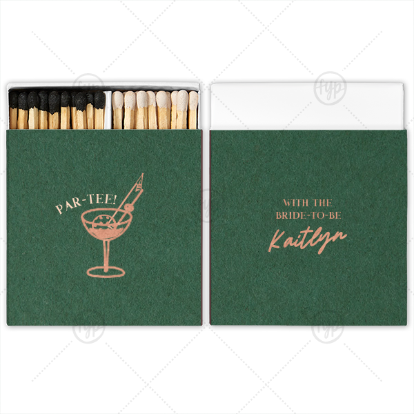 Par-Tee Bridal Shower Matchbox Two-Chamber Matchbox (Foil)