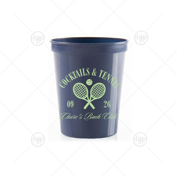 Cocktails & Tennis Cup 16-oz. Stadium Cup (Ink)