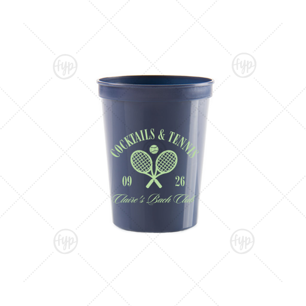 Cocktails & Tennis Cup 12-oz. Stadium Cup (Ink)