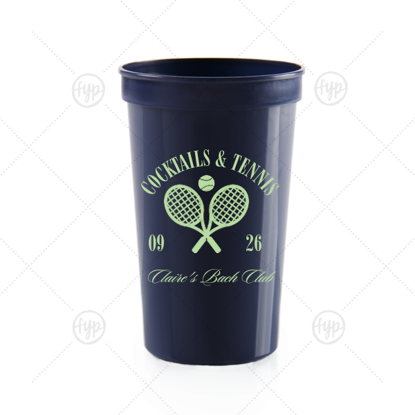 Cocktails & Tennis Cup 22-oz. Stadium Cup (Ink)