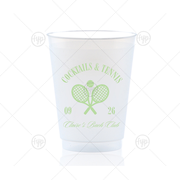 Cocktails & Tennis Cup 16-oz. Frosted Cup (Ink)