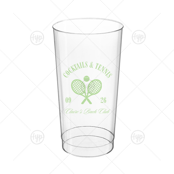Cocktails & Tennis Cup 16-oz. Hard Plastic Cup (Ink)