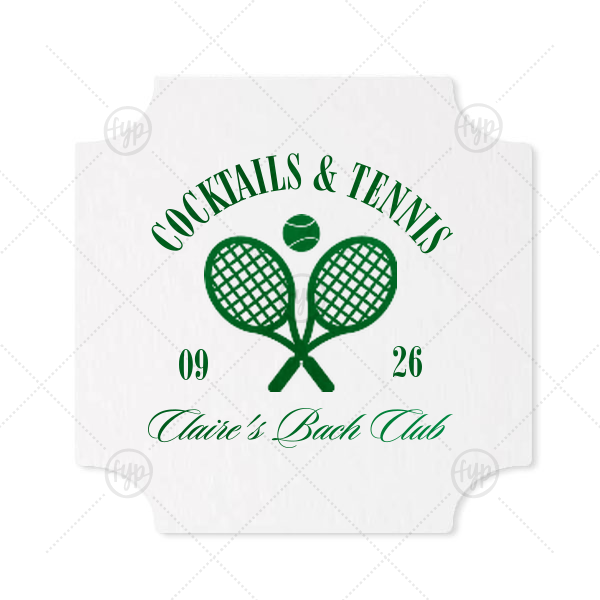 Cocktails & Tennis Coaster Modern Coaster (Foil)