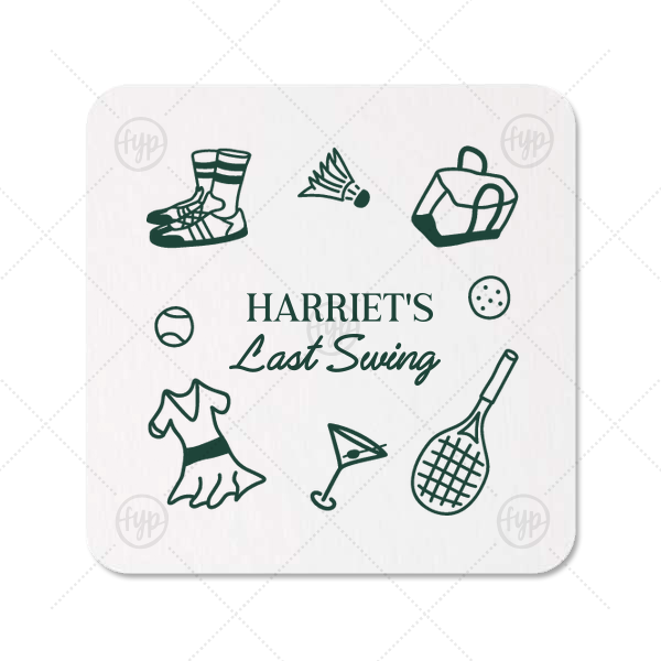 Last Swing Coaster Square Coaster (Foil)