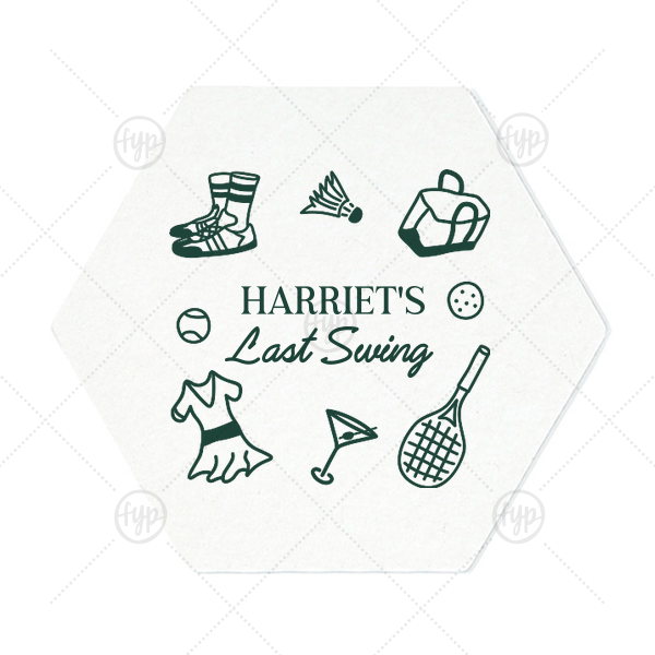 Last Swing Coaster Hexagon Coaster (Foil)