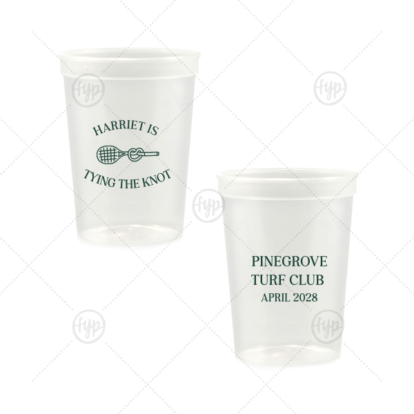 Tying The Knot Tennis Cup 12-oz. Stadium Cup (Ink)