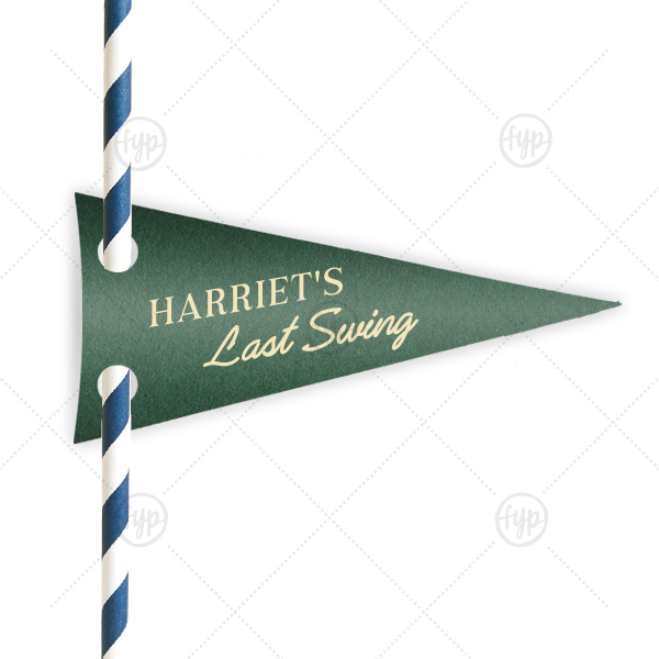 Last Swing Straw Tag Pennant Straw Tag (Foil)