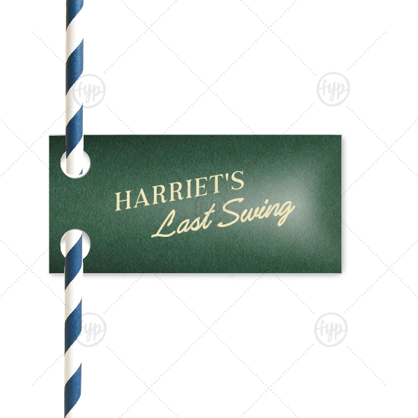 Last Swing Straw Tag Rectangle Straw Tag (Foil)
