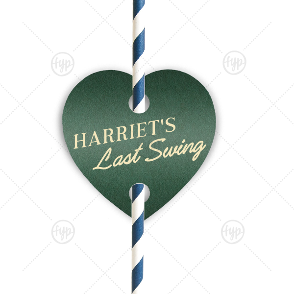 Last Swing Straw Tag Heart Straw Tag (Foil)