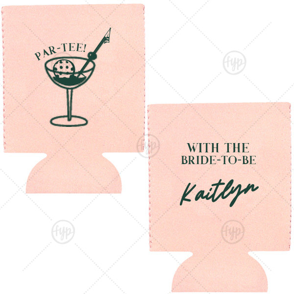 Par-Tee Bridal Shower Can Cooler Flat Can Cooler (Ink)