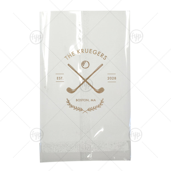 Family Name Golf Gift Bag Small Cellophane Bag (Foil)