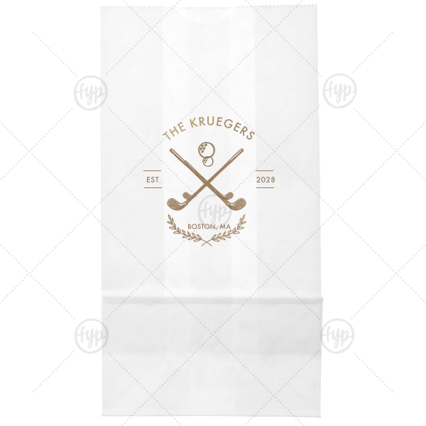 Family Name Golf Gift Bag Popcorn Bag (Foil)