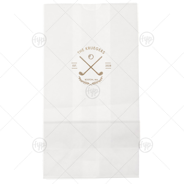 Family Name Golf Gift Bag Lunch Bag (Foil)