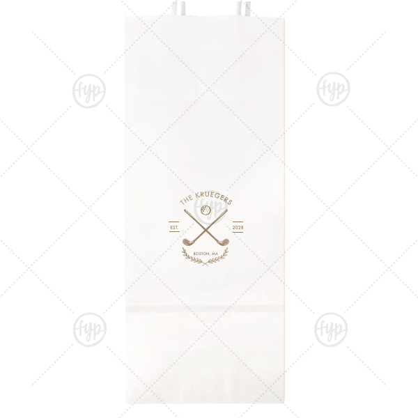 Family Name Golf Gift Bag Wine Gift Bag (Foil)