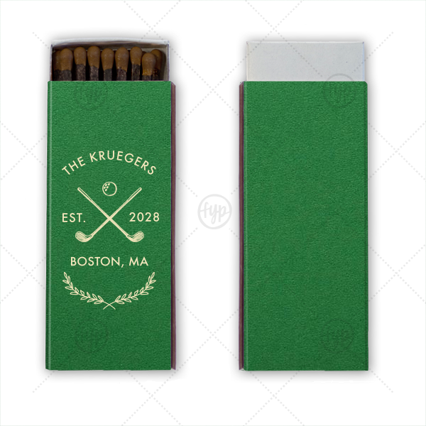 Family Name Golf Matchbox Cigar Matchbox (Foil)