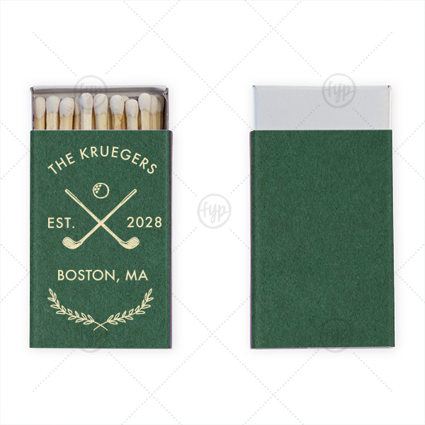 Family Name Golf Matchbox Classic Matchbox (Foil)