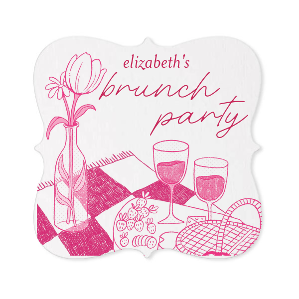 Birthday Brunch Coasters Fancy Coaster (Photo)