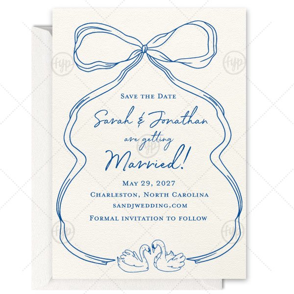 Swan Lovers Invitation Invitation (Letterpress)